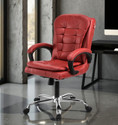 GOYALSON Comfortable Swivel Office Chair Adjustable Height & Breathable Mesh Leatherette Office Adjustable Arm Chair (Red, Optional Installation Available)