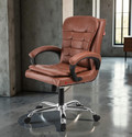 GOYALSON Comfortable Swivel Office Chair Adjustable Height & Breathable Mesh Leatherette Office Adjustable Arm Chair