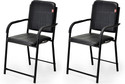 GOYALSON comfortable visitor chair for home office chair & computer/ student study chair Metal Dining Chair (Set of 2, Finish Color - black)