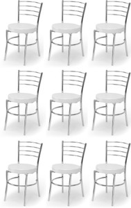 goyalson dining chair for home office restaurants hotels metal dining chair set of 9 finish color - grey