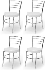 goyalson dining chair for home office restaurants hotels metal dining chair set of 4 finish color - grey