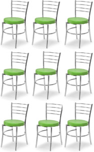 goyalson dining chair for home office restaurants hotels metal dining chair set of 9 finish color - green