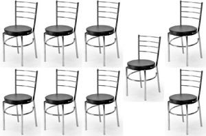 goyalson dining chair for home office restaurants hotels metal dining chair set of 9 finish color - black