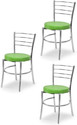 GOYALSON Dining chair for home office restaurants hotels Metal Dining Chair (Set of 3, Finish Color - green)