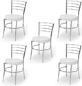 GOYALSON Dining chair for home office restaurants hotels Metal Dining Chair (Set of 5, Finish Color - grey)
