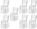 GOYALSON Dining chair for home office restaurants hotels Metal Dining Chair (Set of 7, Finish Color - grey)