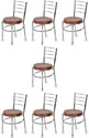 GOYALSON Dining chair for home office restaurants hotels Metal Dining Chair (Set of 7, Finish Color - brown)