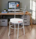 GOYALSON Dining chair for home office restaurants hotels Metal Dining Chair (Set of 1, Finish Color - grey)