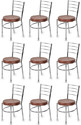 GOYALSON Dining chair for home office restaurants hotels Metal Dining Chair (Set of 9, Finish Color - brown)
