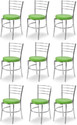 GOYALSON Dining chair for home office restaurants hotels Metal Dining Chair (Set of 9, Finish Color - green)