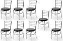 GOYALSON Dining chair for home office restaurants hotels Metal Dining Chair (Set of 9, Finish Color - black)