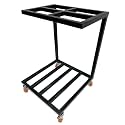 GOYALSON Office Home Inverter Battery UPS Trolley Stand Heavy Duty (with Wheel, Topless, for Double Inverter Battery)