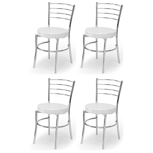 goyal steel amp furniture steel dining chair with cushion comfortable multi-purpose chair heavy duty for caf study hostel restaurant home office 4 grey standard