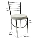 GOYALSON Office Home Study Chair Ergonomic Dining Chair Hotel Restaurant Chair with Steel Chrome Polish and leatherite seat (2, Grey)