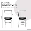 Goyal steel &amp; furniture Steel Dining Chair with Cushion Comfortable Multi-Purpose Chair Heavy Duty for Café, Study, Hostel, Restaurant, Home, Office (1, Black, Standard)