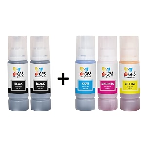 gps colour your dreams 003 ink bottle for epson l 3100 l 3110 l3115 l3150 l3151l3200 l3210 l3211 l3215 l3216 l3250 l3251 l3252 l5150 l15150 l5190 l5290 printer - cmy 3  2 black