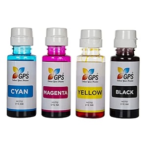 gps colour your dreams dye refill ink for hp ink tank gt51 gt52 5810 310 315 319 410 415 419 5820 printer