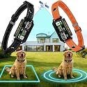 GPS Dog Collars for 2 Dogs, Wireless Electric Dog Fence System, No Subscription, Custom Boundaries & 65–9,840 FT Circular Radius, Fence Memory, IPX7 Waterproof, 48H Battery, for 15–120 LB Dogs