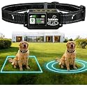 Wireless Dog Fence, GPS Dog Collar Fence System No Subscription, Electric Fence for Dogs with Custom-Shaped Boundary & 65-9840 FT Circular Range, IPX7 Waterproof Rechargeable Collar for 15-120 LB Dogs