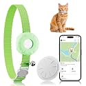 GPS Tracker for Cats - No Monthly Fee Cat Tracker, Waterproof Real-Time Tracking Collar for Pets, Kids,Luggage & Assets | 367-Day Battery Life | iOS Compatible | Anti-Lost Tracker Device (Green)