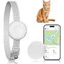 GPS Tracker for Cats - No Monthly Fee, Waterproof Real-Time Tracking Collar for Pets, Kids,Luggage & Assets | 367-Day Battery Life | iOS & Android Compatible | Anti-Lost Device (White)