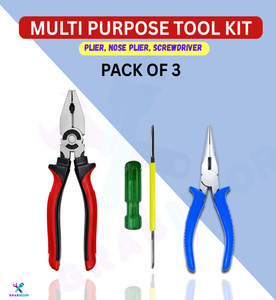 grabmoor bk3u 8 lineman plier 2in1 screwdriver nose plier for multipurpose use hand tool kit