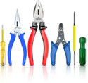 GrabMoor HT36 8inch Plier with 6 Inch Nose Plier Wire Cutter Line Tester Screwdriver Lineman Plier
