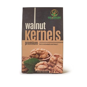 grabpure 100 pure and natural chilean walnut kernals dry fruits  akhrot walnut without shell- 250 grams