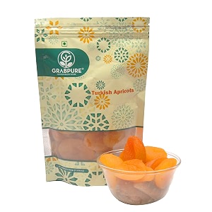 grabpure premium turkish apricots edible apricots dry fruits  200g