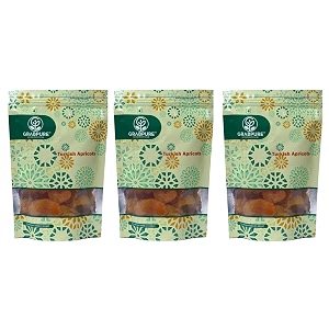grabpure premium turkish apricots edible apricots dry fruits  200 grams each pack of 3
