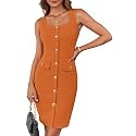 GRACE KARIN 2025 Women39s Buttons Belted Square