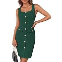 GRACE KARIN 2025 Women39s Buttons Belted Square