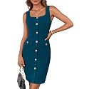 GRACE KARIN 2025 Women39s Buttons Belted Square