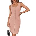 GRACE KARIN 2025 Women39s Buttons Belted Square