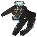 GRACE KARIN Girls 2 Piece Pant Sets Girl Long Sleeve Hooded Sweatshirt Clothes Set Kids Sweatpants Outfits Size 6-14