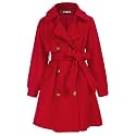 GRACE KARIN Girls Dress Coat Long Trench Belted Winter Coats 6-16Y