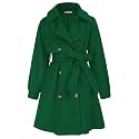 GRACE KARIN Girls Dress Coat Long Trench Belted Winter Coats 6-16Y