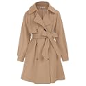 GRACE KARIN Girls Dress Coat Long Trench Belted Winter Coats 6-16Y