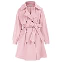 GRACE KARIN Girls Dress Coat Long Trench Belted Winter Coats 6-16Y