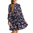 GRACE KARIN Girls Long Sleeve Floral Dress