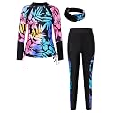 GRACE KARIN Girls Long Sleeve Swimsuit Two