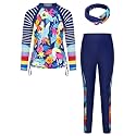 GRACE KARIN Girls Long Sleeve Swimsuit Two