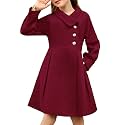 GRACE KARIN Girls Peacoat Dress Coat Wool Lapel Jacket Fall Winter Outfit