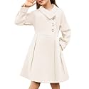 GRACE KARIN Girls Peacoat Dress Coat Wool Lapel Jacket Fall Winter Outfit