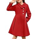 GRACE KARIN Girls Peacoat Dress Coat Wool Lapel Jacket Fall Winter Outfit