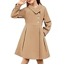 GRACE KARIN Girls Peacoat Dress Coat Wool Lapel Jacket Fall Winter Outfit