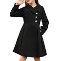 GRACE KARIN Girls Peacoat Dress Coat Wool Lapel Jacket Fall Winter Outfit