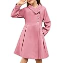GRACE KARIN Girls Peacoat Dress Coat Wool Lapel Jacket Fall Winter Outfit