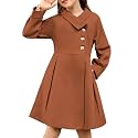 GRACE KARIN Girls Peacoat Dress Coat Wool Lapel Jacket Fall Winter Outfit