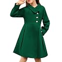 GRACE KARIN Girls Peacoat Dress Coat Wool Lapel Jacket Fall Winter Outfit
